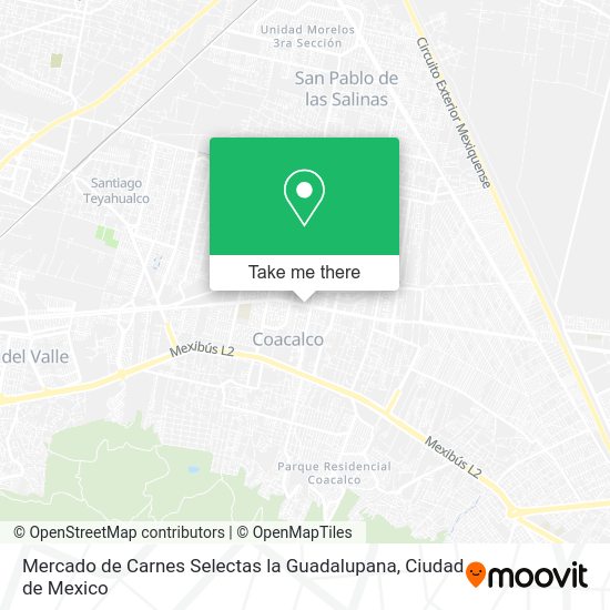 Mapa de Mercado de Carnes Selectas la Guadalupana
