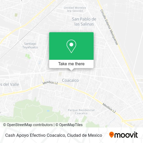 Cash Apoyo Efectivo Coacalco map