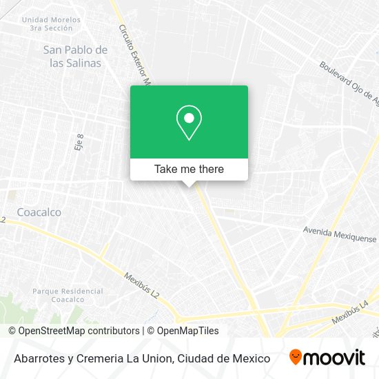 Mapa de Abarrotes y Cremeria La Union