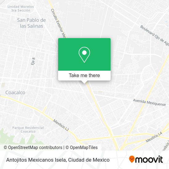 Antojitos Mexicanos Isela map