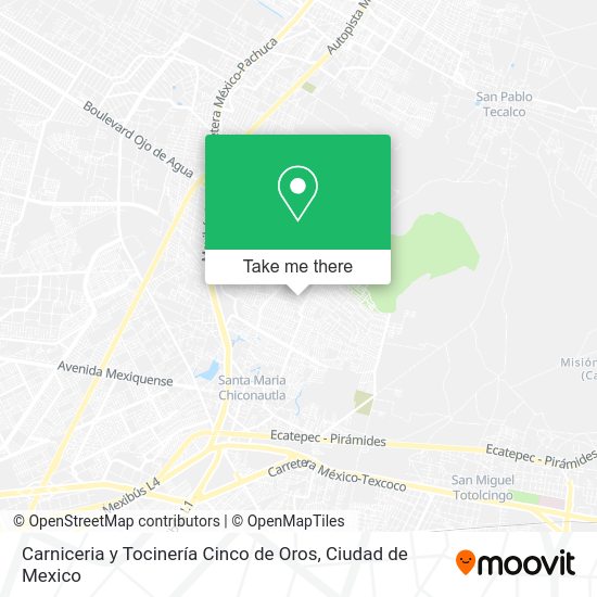 Mapa de Carniceria y Tocinería Cinco de Oros