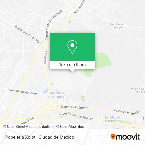 Papelería Xolotl map