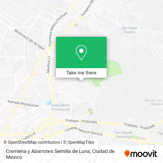 Cremeria y Abarrotes Semilla de Luna map