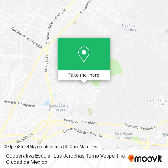 Mapa de Cooperativa Escolar Las Jarochas Turno Vespertino