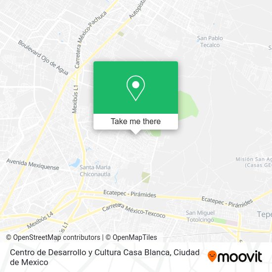 Mapa de Centro de Desarrollo y Cultura Casa Blanca
