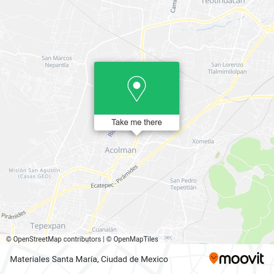 Materiales Santa María map