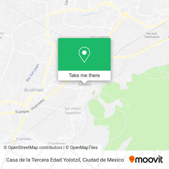 Casa de la Tercera Edad Yolotzil map