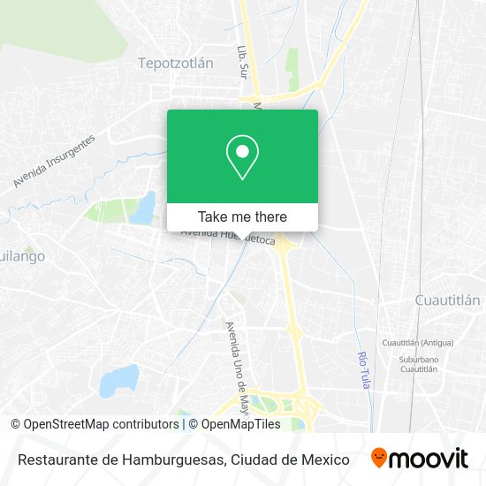 Mapa de Restaurante de Hamburguesas