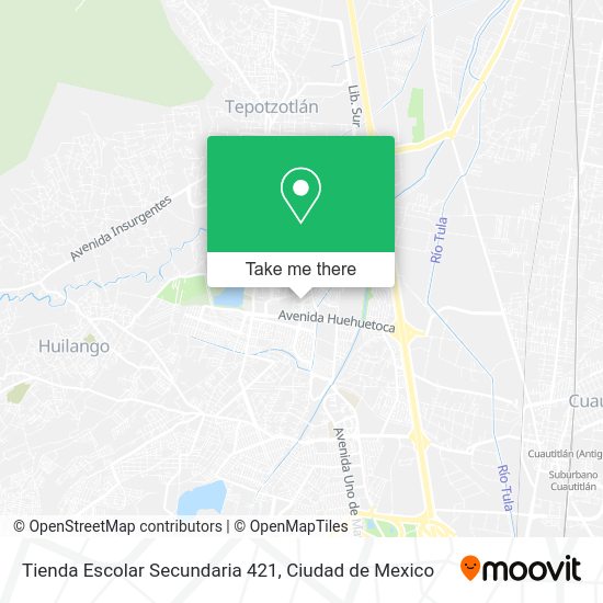 Mapa de Tienda Escolar Secundaria 421
