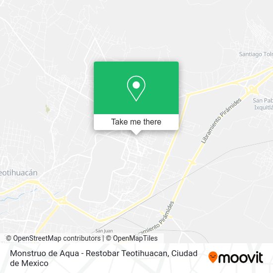 Monstruo de Aqua - Restobar Teotihuacan map