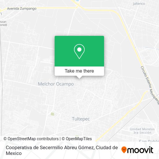 Cooperativa de Secermilio Abreu Gómez map