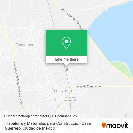 Mapa de Tlapaleria y Materiales para Construcción Casa Guerrero