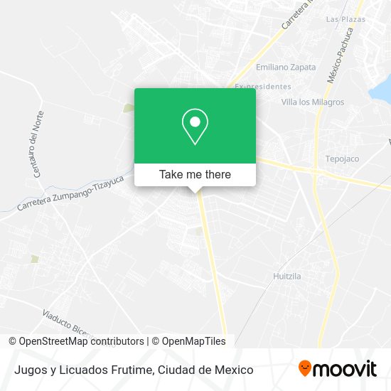 Mapa de Jugos y Licuados Frutime