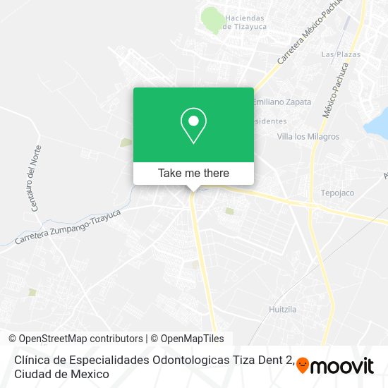 Mapa de Clínica de Especialidades Odontologicas Tiza Dent 2