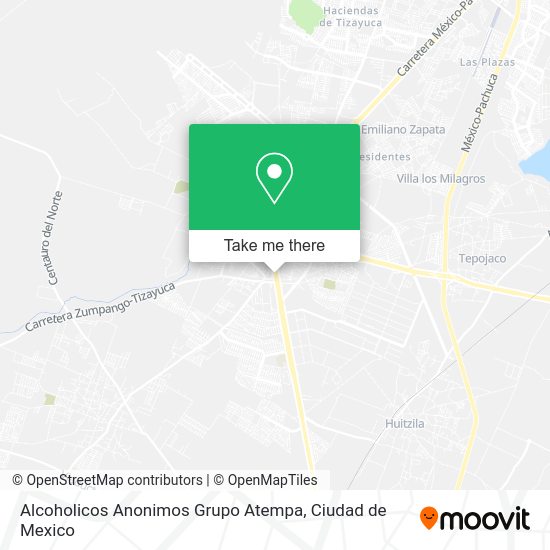 Alcoholicos Anonimos Grupo Atempa map