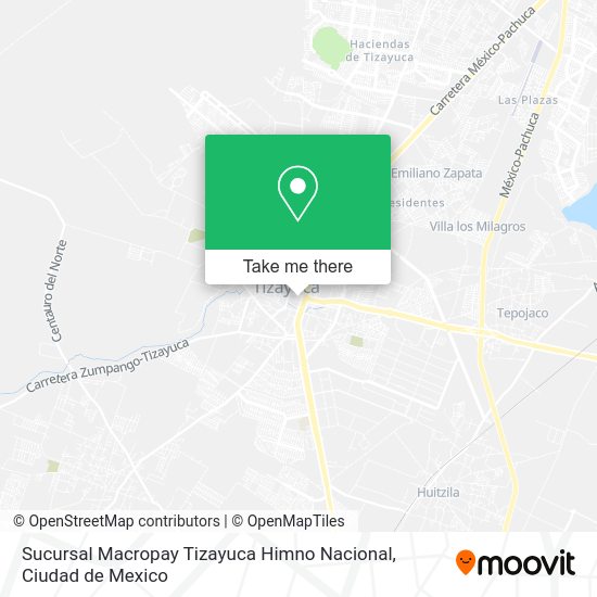 Sucursal Macropay Tizayuca Himno Nacional map
