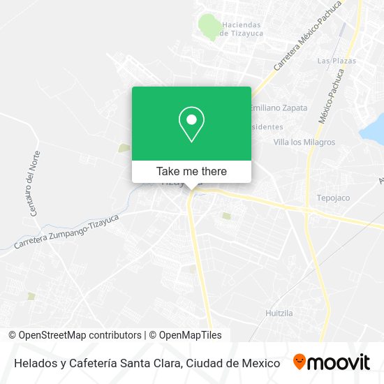 Mapa de Helados y Cafetería Santa Clara