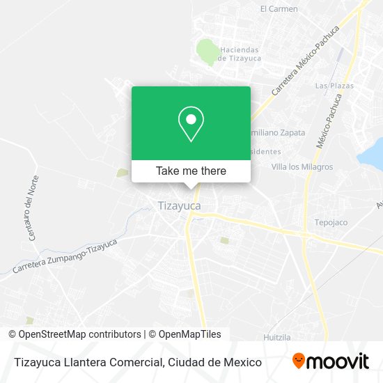 Mapa de Tizayuca Llantera Comercial