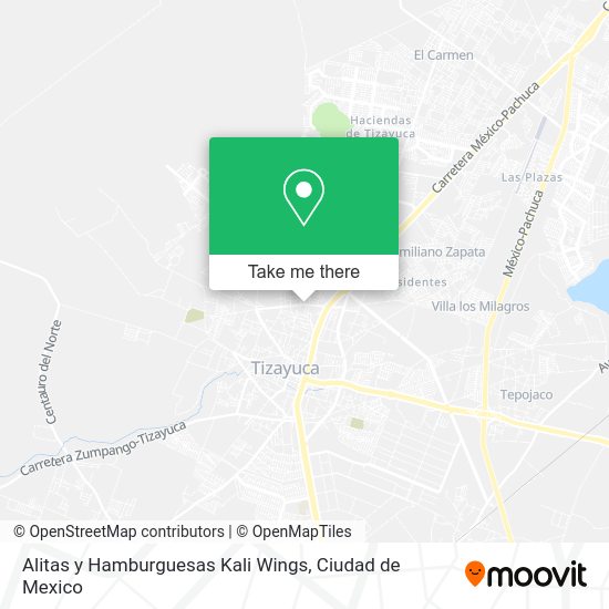 Alitas y Hamburguesas Kali Wings map