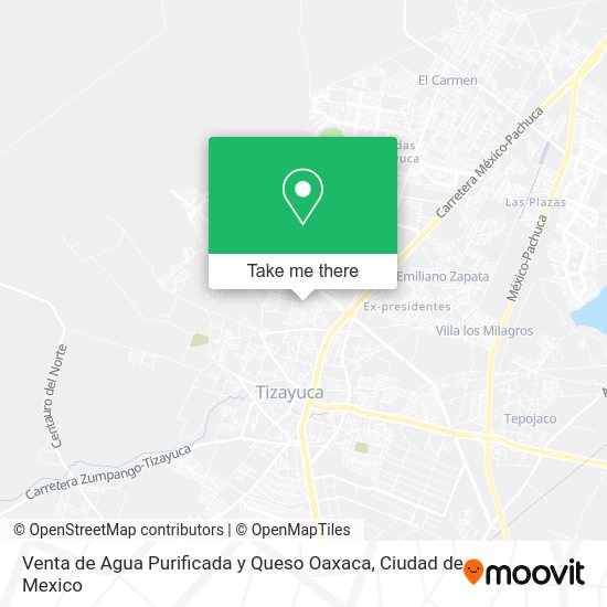 Mapa de Venta de Agua Purificada y Queso Oaxaca