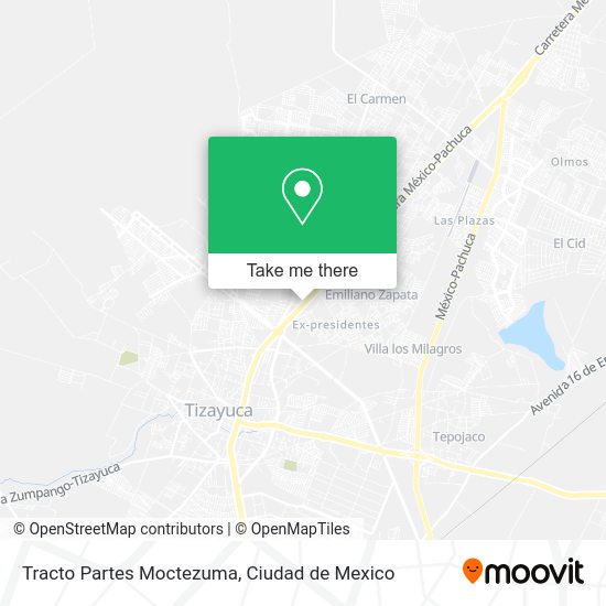 Mapa de Tracto Partes Moctezuma