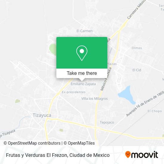 Mapa de Frutas y Verduras El Frezon