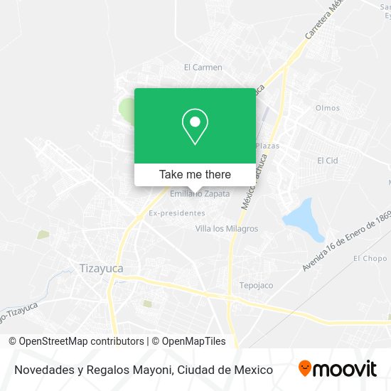 Novedades y Regalos Mayoni map