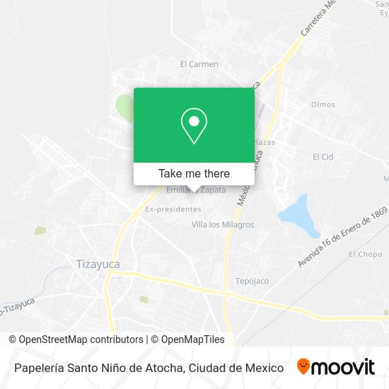 Mapa de Papelería Santo Niño de Atocha