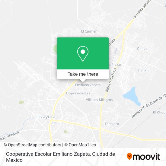 Cooperativa Escolar Emiliano Zapata map