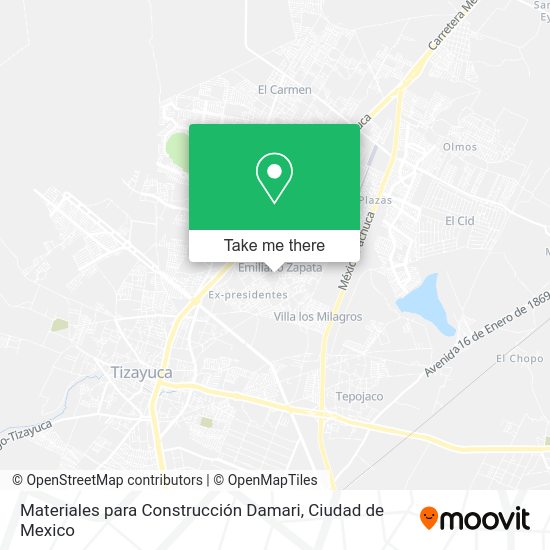 Mapa de Materiales para Construcción Damari