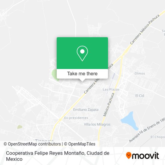 Mapa de Cooperativa Felipe Reyes Montaño