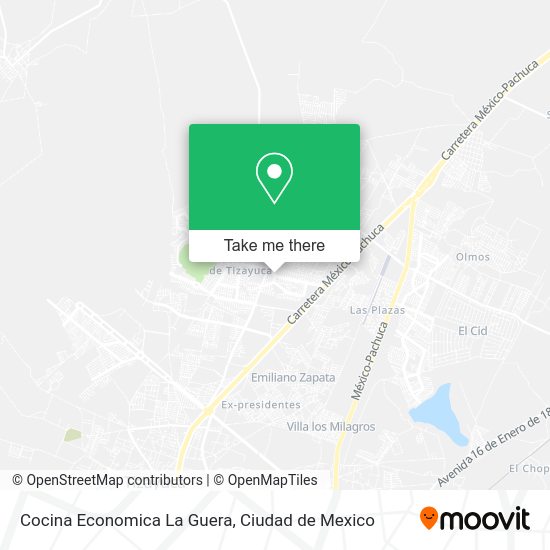 Mapa de Cocina Economica La Guera