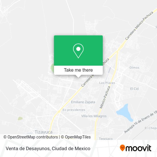 Venta de Desayunos map