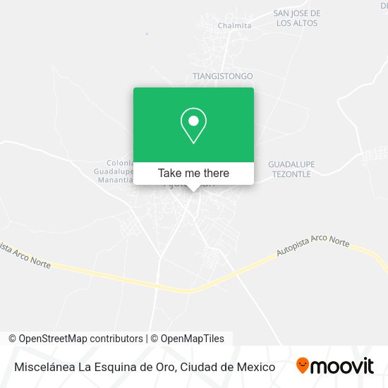 Mapa de Miscelánea La Esquina de Oro