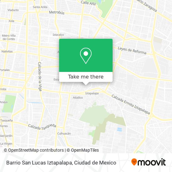 Barrio San Lucas Iztapalapa map