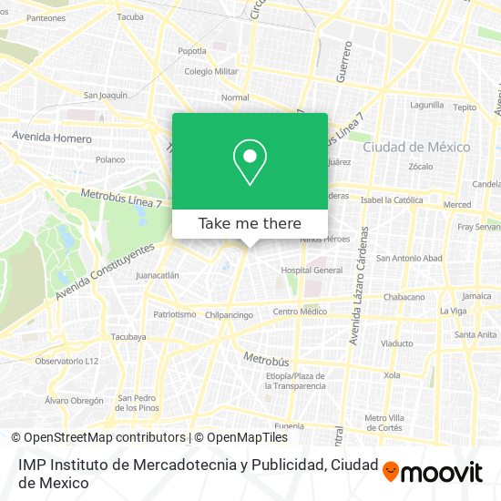 IMP Instituto de Mercadotecnia y Publicidad map