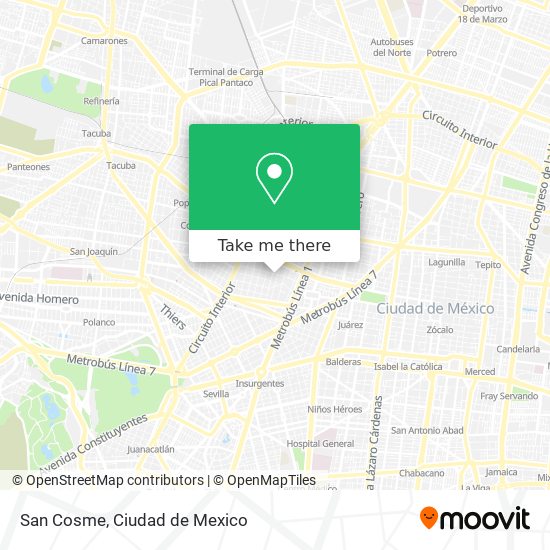 San Cosme map