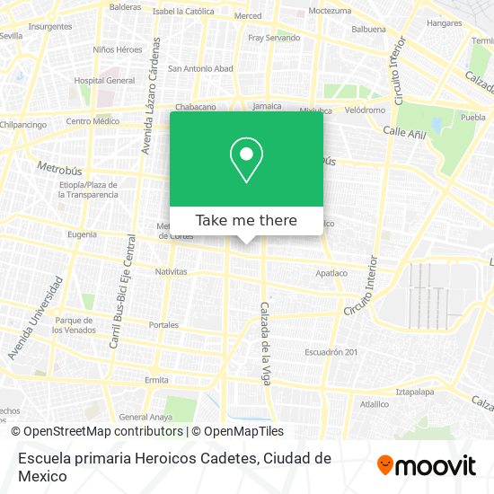 Mapa de Escuela primaria Heroicos Cadetes