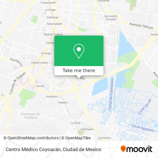 Centro Médico Coyoacán map