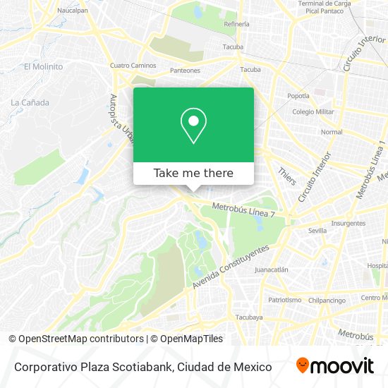 Mapa de Corporativo Plaza Scotiabank