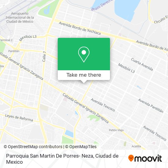 Mapa de Parroquia San Martin De Porres- Neza