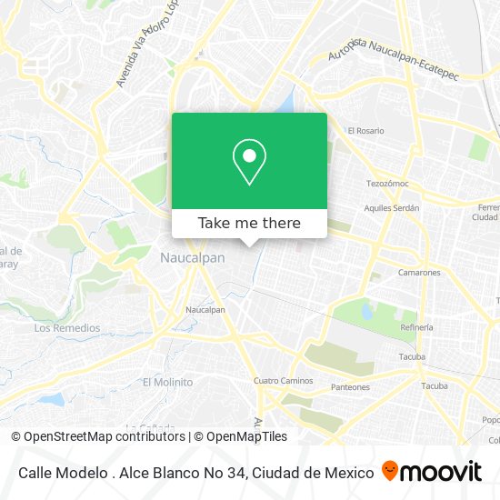 Calle Modelo . Alce Blanco No 34 map