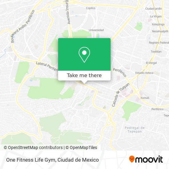 Mapa de One Fitness Life Gym