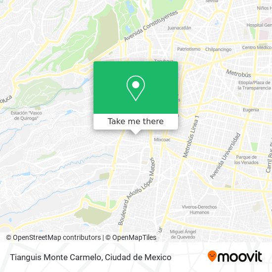 Tianguis Monte Carmelo map