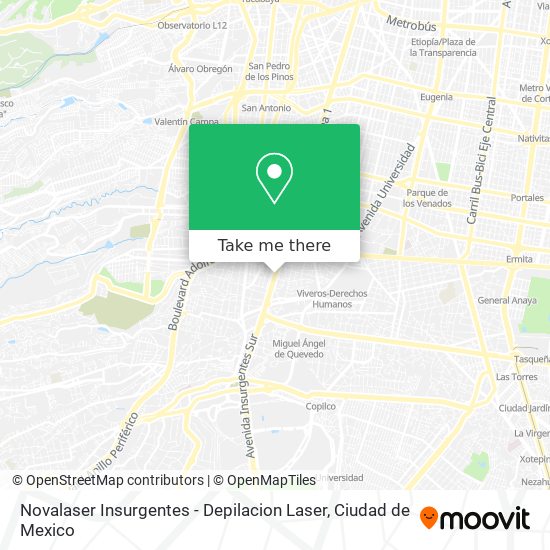 Novalaser Insurgentes - Depilacion Laser map