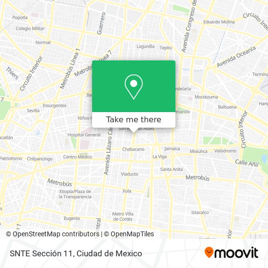 Mapa de SNTE Sección 11