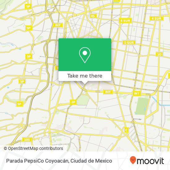 Parada PepsiCo Coyoacán map