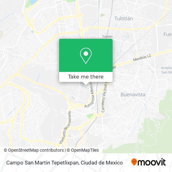 Campo San Martin Tepetlixpan map