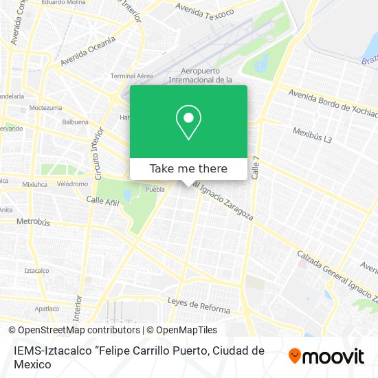IEMS-Iztacalco “Felipe Carrillo Puerto map