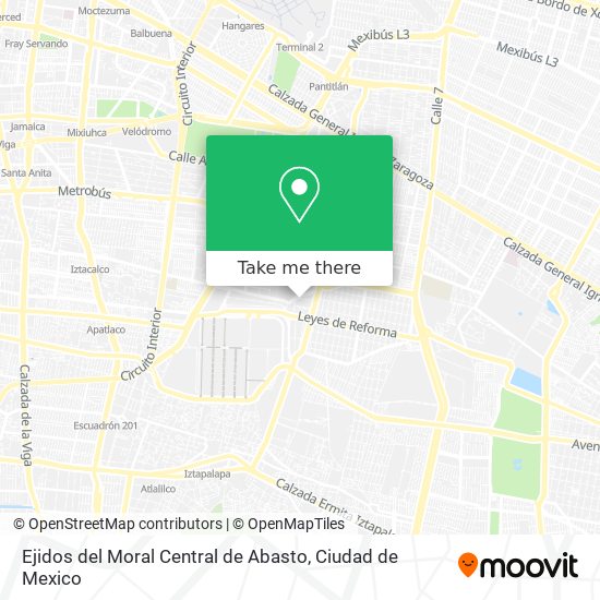 Mapa de Ejidos del Moral Central de Abasto